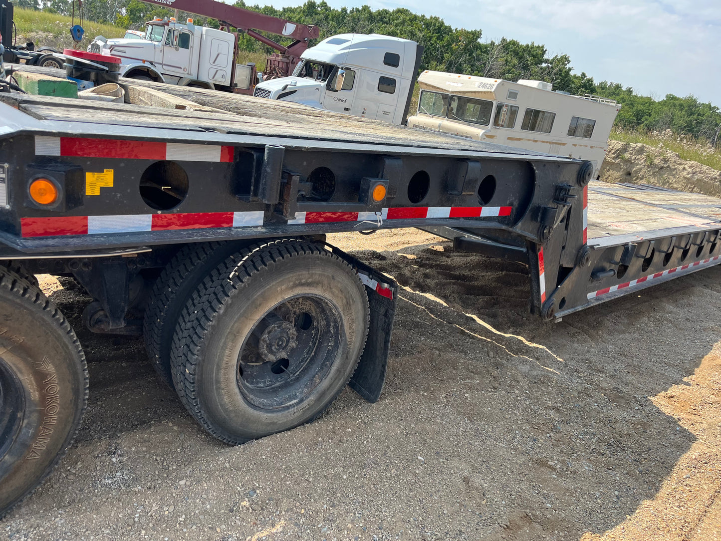97 K-line scissor neck trailer.