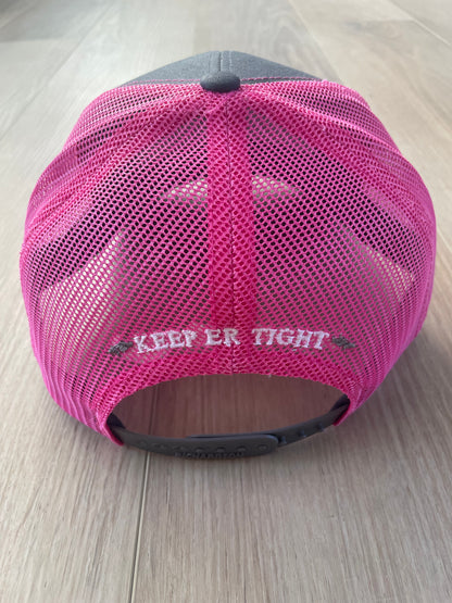 Camel Towing Trucker Hat Pink